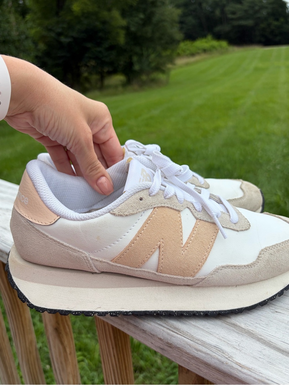 New Balance 237 sneakers Womens WS237RA 8.5 Neutral Pink Beige Comfort - Picture 3 of 9